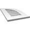 Ekena Millwork Quarter Round Top Right Surface Mount PVC Gable Vent w/ 3-1/2"W x 1"P Standard Frame, 14"W x 24"H GVPQR14X2401SN - alternate 2
